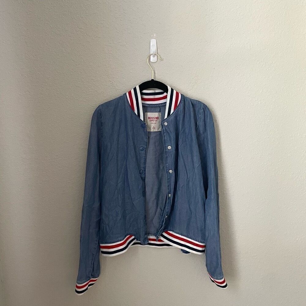 Mossimo Chambray Track Jacket Size Medium